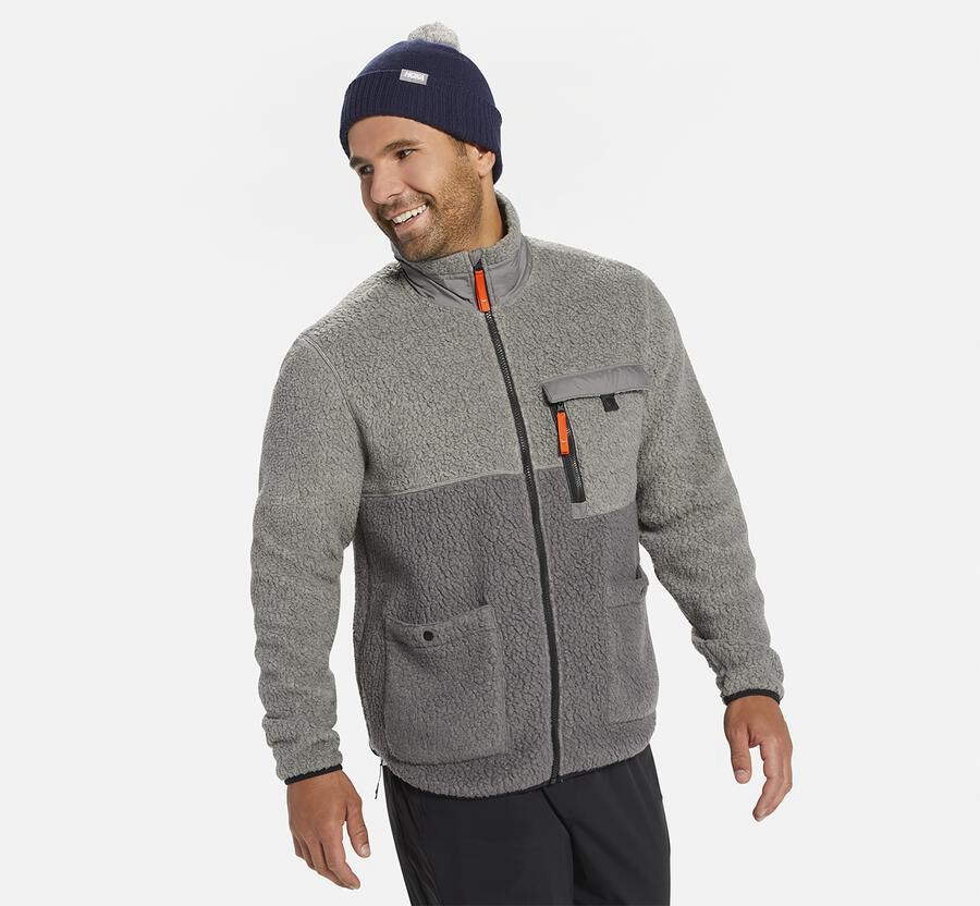 Hoka One One Jackets Mens Grey - Fleece Sky - 58126WHFU